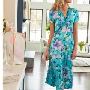 Soft Surroundings Floral Short Sleeve Dress Sz SP NWOT